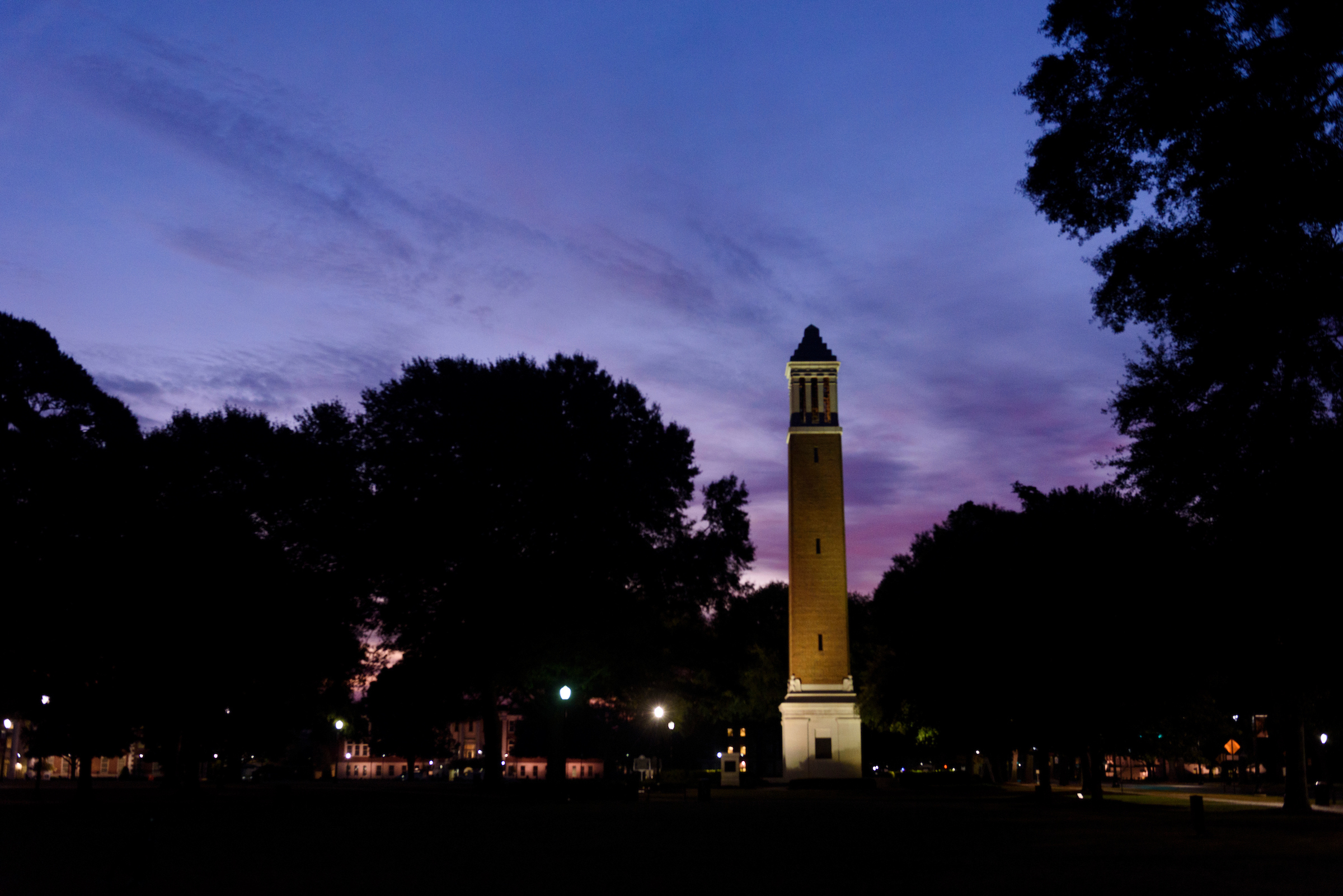 Image of UA Denny Chimes sunrise