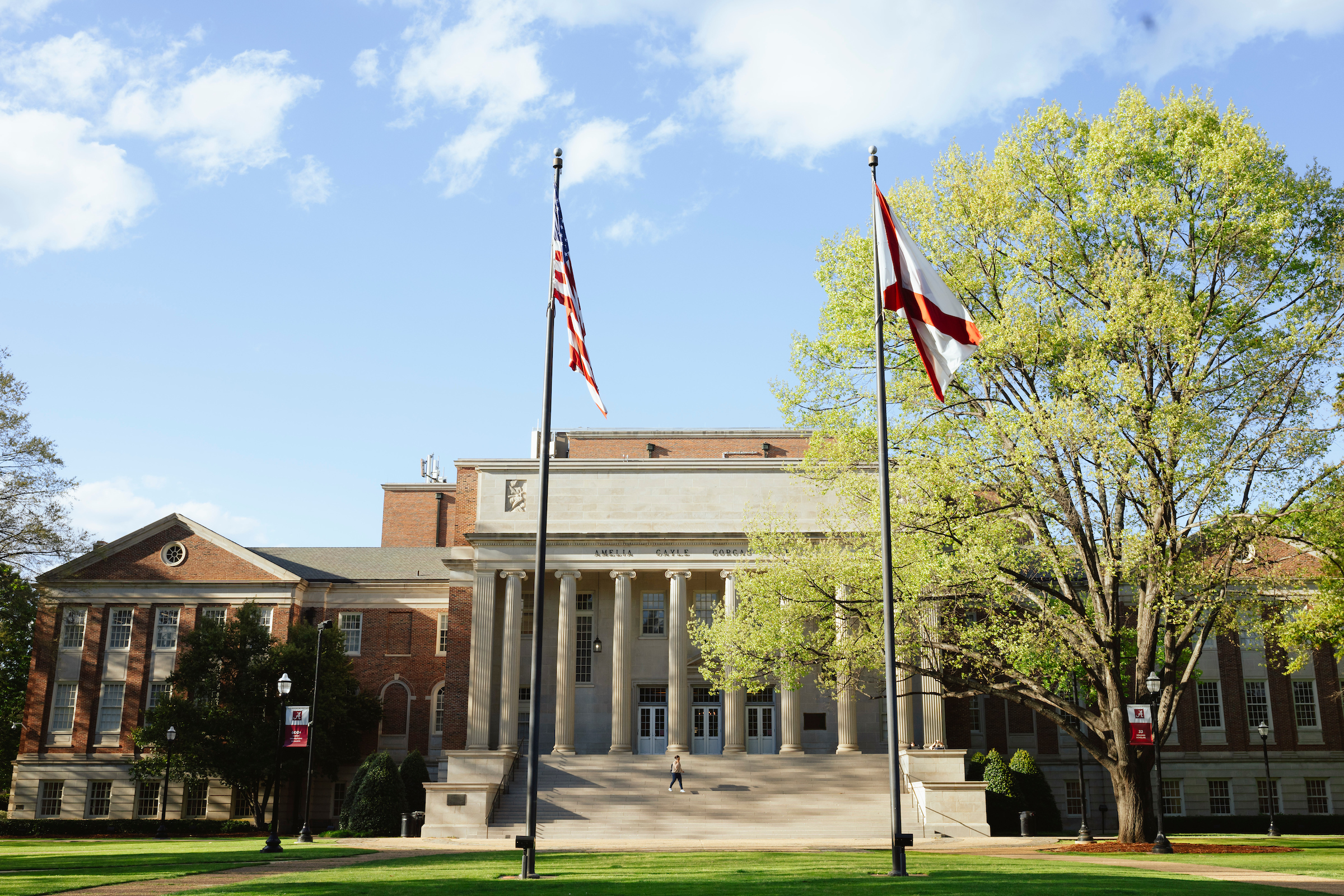 Image of UAPD building in spring